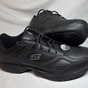 NEW Skechers Work Shoe Womens Size 12 Slip Resistant Memory Foam Relaxed Fit BLK